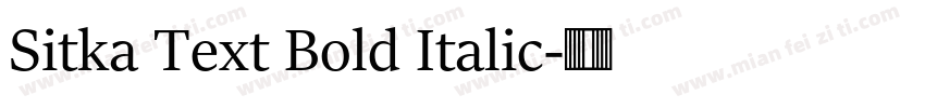 Sitka Text Bold Italic字体转换